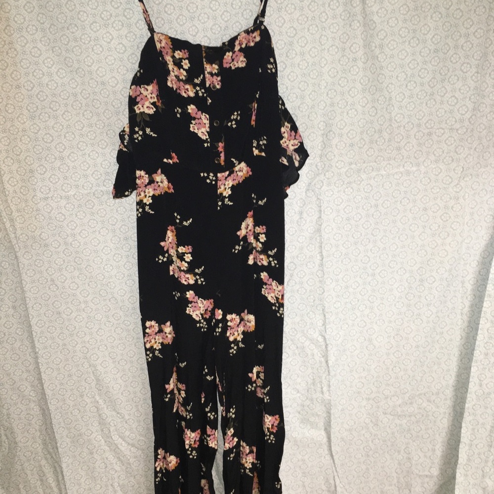 Floral jumpsuit.